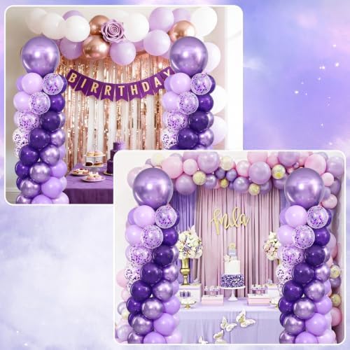 Purple Balloon Column Stand Kit Set of 2 for Floor - Image 2