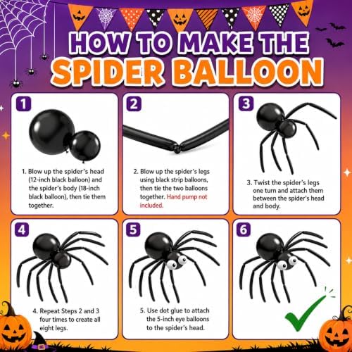 126 PCS Halloween Balloon Arch Kit, Black Orange Purple Halloween Balloons - Image 5