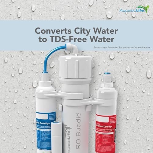 Aquatic Life RO Buddie 3-Stage Aquarium Water Filter System, Reverse Osmosis RO Filtration Unit for Fish Tank, Fountains, and More, 100 GPD (Gallons Per Day) - Image 3