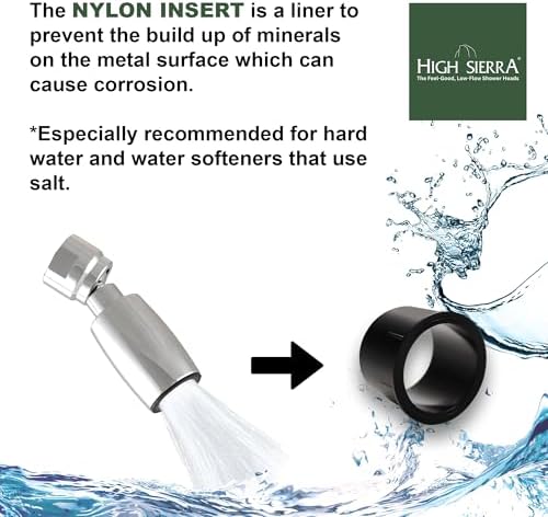 High Sierra® - CLASSIC™ Solid Lead-Free Metal 2.0 GPM Award Winning. High Pressure Shower Head with Trickle Valve. Patented Nozzle Never Clogs - Matte Black Finish - Image 3
