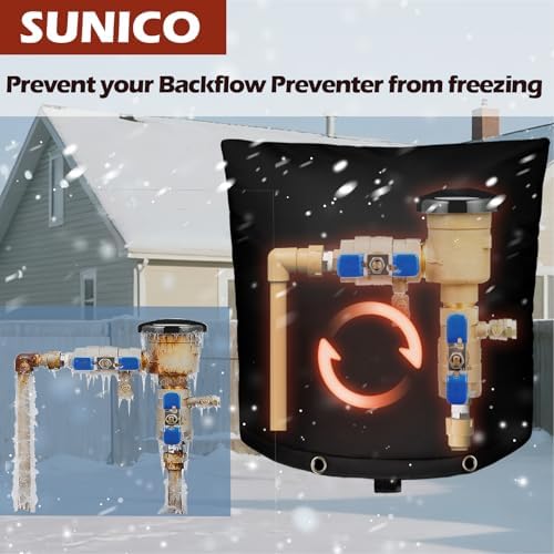 SUNICO Sprinkler Covers for Outside Valve-5°F,Winter Insulate,24x26in,Black - Image 3