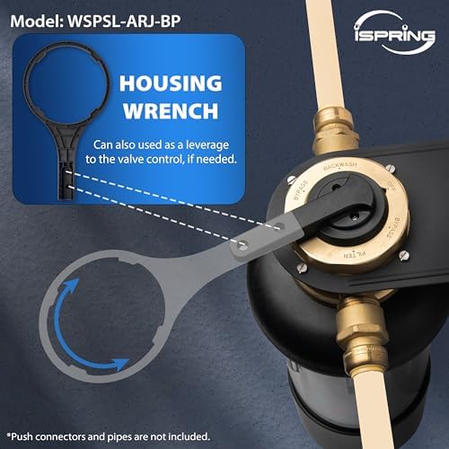 iSpring WSP50SL-ARJ-BP Jumbo Whole House Water Filtration System, 50 Micron - Image 4
