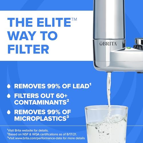 Brita Elite Chrome Faucet Water Filter System, 2 Filters - Image 2