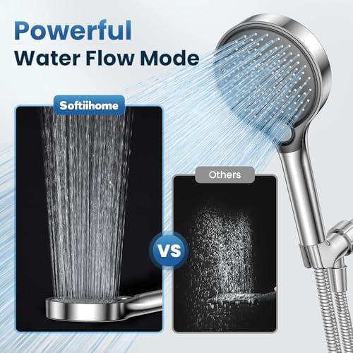 Filtered Shower Head with Handheld JOMST, High Pressure 3 Spray Modes Adjustable Detachable Showerhead, 18-Stage Remove Chlorine & Reduce Dry Itchy Skin, 2 Filters Included,Stainless Hose - Image 3