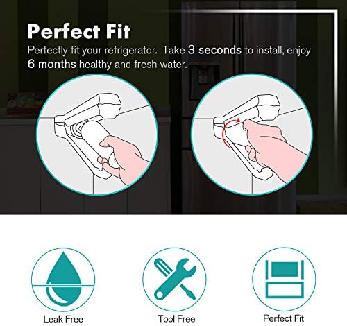 ICEPURE PLUS NSF/ANSI 53 Certified UKF8001 Refrigerator Water Filter, Compatible with Maytag UKF8001, UKF8001AXX, UKF8001P, Whirlpool 4396395, 469006, EDR4RXD1, EveryDrop Filter 4, Puriclean II, 1PACK - Image 6