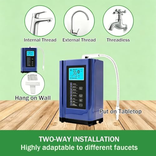 Water Ionizer, Water Purifier Machine PH 3.5-10.5 Alkaline Acid Water Machine,Up to -500mV ORP, 7 Water Settings, 8000 Liters Per Filter, Auto-Cleaning, Intelligent Voice White - Image 5