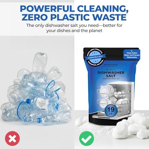 Aromasong Dishwasher Salt 19 LB - 100% Natural Water Softening Agent for Cleaner Dishes & Washer Reactivation Compatible with Bosch, Miele, Whirlpool, Thermador and More (packaging may vary) - Image 6