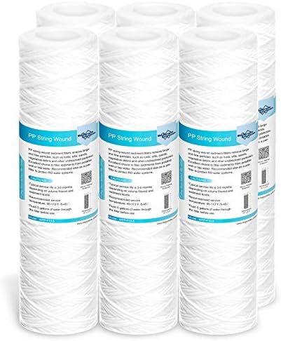 Membrane Solutions 50 Micron 10"x2.5" String Wound Whole House Water Filter by MembraneSolutions