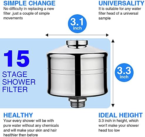 Amorix Shower Filter, 15 Stage Shower Head Filter for Hard Water - Image 5
