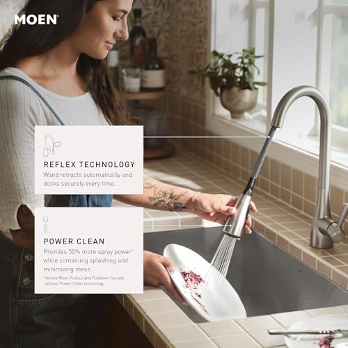 Moen Align MotionSense Wave Touchless Kitchen Faucet, Matte Black, 7565EWBL - Image 4