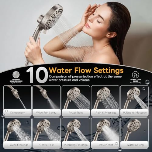 Magnetic Handheld Shower Head Brushed Nickel - Image 4
