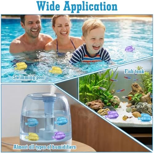 24 PCS Humidifier Cleaning Fish – Universal Tank Cleaner for Humidifiers & Fish Tanks, Purple/Blue/Yellow, Purifies Water, Reduces Hard Water Build-Up & Scale - Image 3