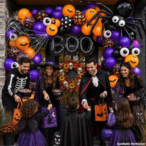 126 PCS Halloween Balloon Arch Kit, Black Orange Purple Halloween Balloons - Image 2