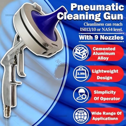 Industrial Pipe Flushing Gun Set, Pneumatic Flushing Launcher Kit, 9 Nozzles 6-51mm Diameter, Quick-Load Mechanism Under 10s, Residue-Free Industrial Tube Cleaner - Image 2