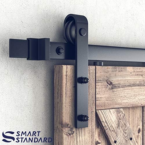SMARTSTANDARD 11 FT Double Barn Door Hardware Kit, Fit 30-33" W Doorpanel - Image 5