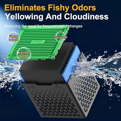 Pure Cube Water Trough Filter 3.0 Super‑Strong Filtration Aquarium Water Trough Activated Carbon Purifier Cube for Horse, Livestock, Fish Tanks & Ponds,Green,for 20 Gallons Tank - Image 2