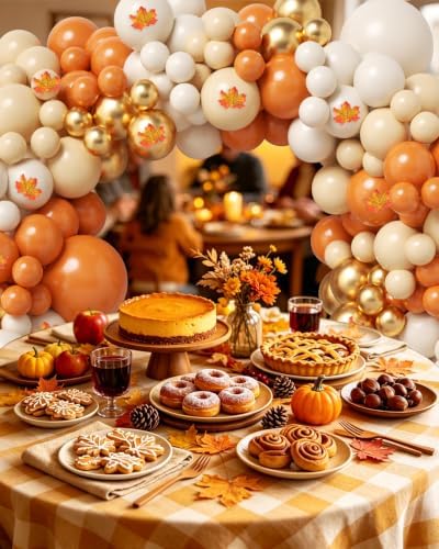 Fall Balloon Arch Kit for Autumn Thanksgiving Party Decorations Nude - Image 3