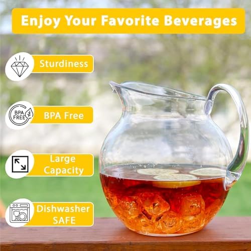 Lily's Home 100 oz Shatterproof Plastic Pitcher, the Large Capacity Makes it Excellent for Parties, Both Indoor and Outdoor, Clear - Image 2