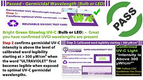 2nd Gen QuantaDose® Reusable UVC Light Test Card with UV Intensity Strip Sensitive to UVA/UVB/UVC Light - Image 2