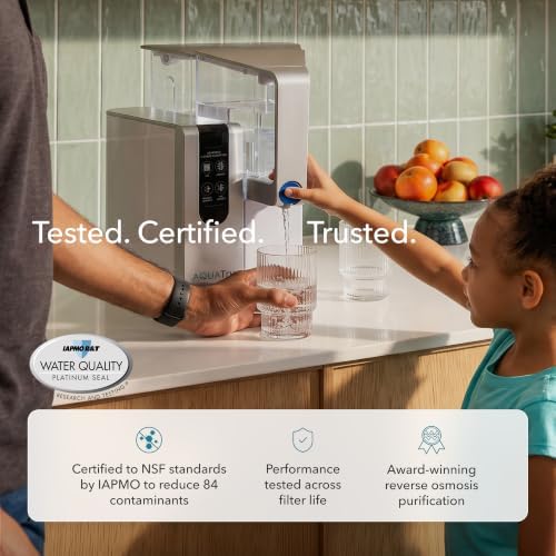 AquaTru Classic Smart Countertop Water Purifier | 4-Stage Reverse Osmosis Filtration System | Certified to Reduce 84 Contaminants Like Lead, Microplastics, Forever Chemicals | No Plumbing - Image 4