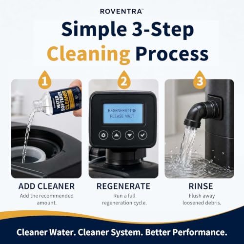 Water Softener Cleaner Solution, 4-Pack Liquid Resin Cleaner for Water Softener Systems, Helps Remove Iron, Manganese & Mineral Buildup, 3.38 FL OZ / 100 mL Each - Image 5