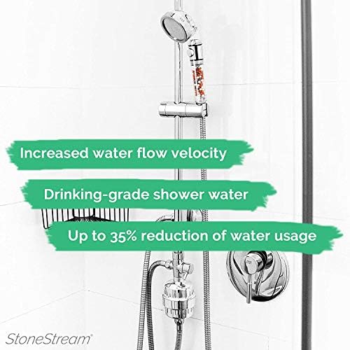 Original StoneStream® EcoPower Shower Head System — Handheld Showerhead Replacement Stones - Image 2