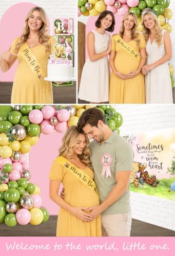 280pcs Bear Baby Shower Decorations Complete Party Set, 25 guests - Image 7
