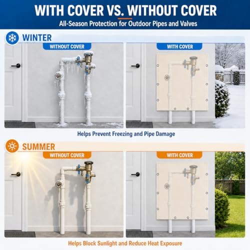 Backflow Cover, 5-Layer Multi-Opening Valve Freeze Protector,16" W x 20" H - Image 5