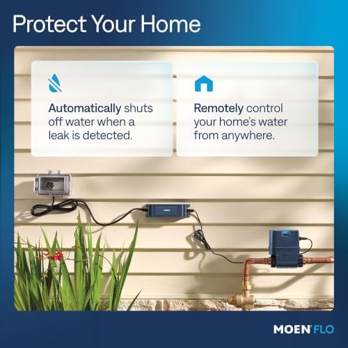 Moen 900-006 Flo Smart Water Monitor and Automatic Shutoff Sensor, Wi-Fi Connected Water Leak Detector for 1-Inch Diameter Pipe - Image 2
