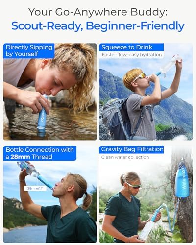 Waterdrop Gravity Water Filter Straw, Camping Water Filter, 0.1 Micron - Image 4
