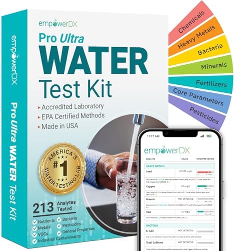 empowerDX Pro Ultra Water Test | All Drinking Water | 210+ Parameters Tested | Lead, Heavy Metals, Chemicals, Pesticides, Bacteria | EPA & NELAP Certified | Results in 5 Days | Most Advanced Analysis by empowerDX