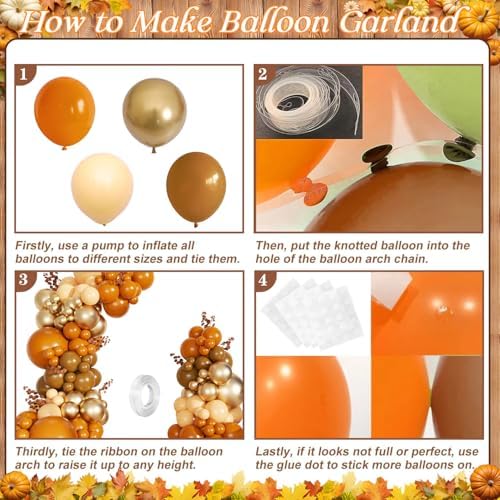 Burnt Orange Fall Balloon Arch Kit for Autumn Baby Shower Decorations - Image 7