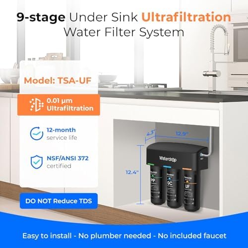 Waterdrop WD-TSA-UF 0.01 μm Ultra Filtration Under Sink Water Filter System - Image 2