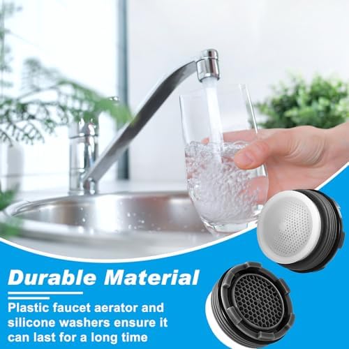 28 pcs Faucet Aerators with 5 Pcs Faucet Aerator Key Aerators Replacement Inserts for Sink M16.5 18.5 21.5 24 mm for Bathroom or Kitchen - Image 6