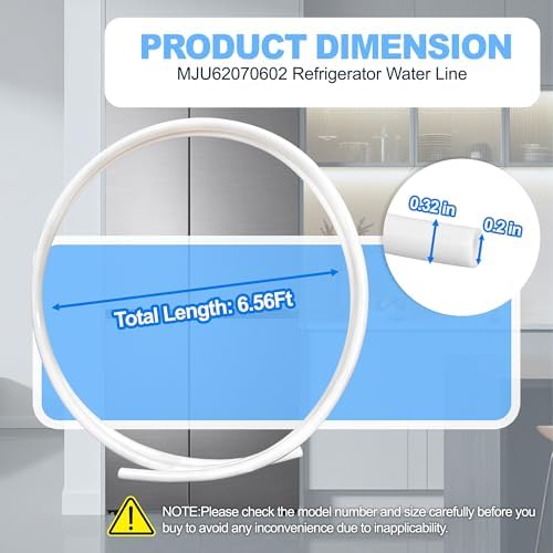 2-Pack MJU62070602 Refrigerator Water Line 6.56 FT - 5/16" Replacement for LG & Kenmore Elite Freezers/Fridges | Compatible with MJU62070601, MJU62070606, 5210JA3004U, 5210JA3029U - Image 2