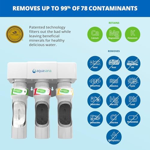 Aquasana Under Sink Water Filter System - Reduces PFAS, Lead, & Chlorine in Drinking Water - Under Counter Claryum Filtration for Kitchen - 3-Stage Max Flow - Chrome Faucet - AQ-5300+.56 - Image 3