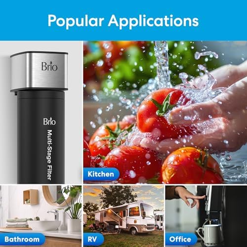 Brio 11" Under Sink Water Filter System for Kitchen & Bathroom Faucet | 3-Stage Single Housing 0.5 Micron Filters PFAS, Chlorine, Lead, Mercury+ | 10,000 Gallons or 2 Years | NSF 42 & 372 Certified - Image 4