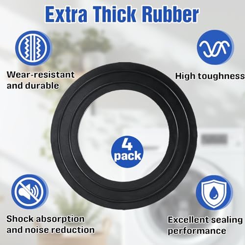 4-Pack Washer Drain Gasket Compatible with WH23X38617 Pump Filter with Seal - Image 4