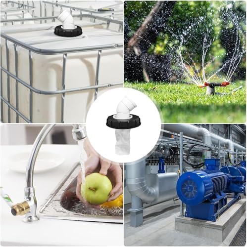 IBC Lid Filter 165 mm 45° Ton Barrel Cover with Nylon Washable IBC Tank Lid Filter for mounting on IBC Container Rainwater Tank IBC 1000 Liters DN150 - Image 7