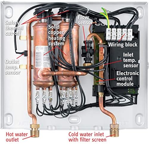 Stiebel Eltron Tankless Water Heater - Tempra 20 Trend – Electric, On Demand Hot Water, Eco, White & 3/4 IPS LF EXP E2 With PRV Tankles - Image 4