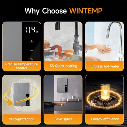 8kW Tankless Electric Water Heater 240V, Single Fixture - Image 3