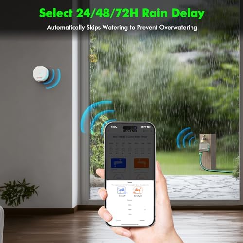 RESTMO WiFi Smart Sprinkler Timer with APP Remote Control for Garden Hose - Image 6