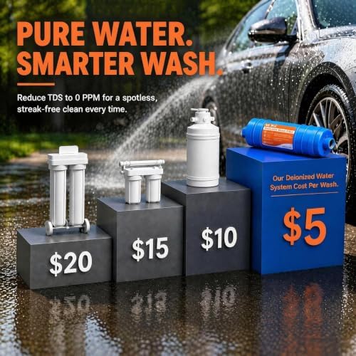 Spotless Car Wash Inline Water Filter, Deionized Water Filter, 100% Spot-Free Result, Works for All Vehicles, RV, Motorcycles, Windows, Boats, Planes and More - Image 5