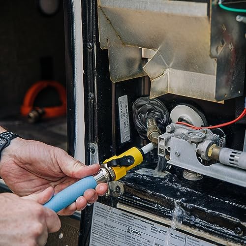 Camco Camper & RV Water Heater Tank Rinser - Improves Water Heater Function by Flushing Out Sediment - Easily Attaches to Standard Garden Hose & Features Convenient Shutoff Valve (11691) - Image 3