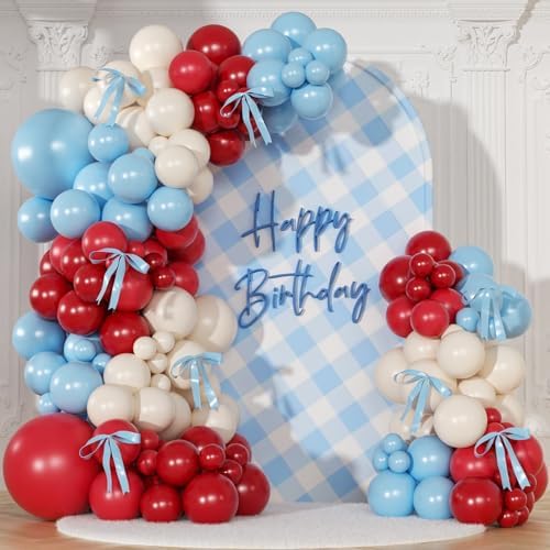 Red White Blue Balloon Arch Kit, Baby Shower Birthday Decorations by NUTTYBASH