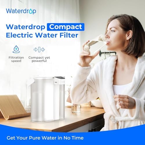 Waterdrop ED02W Compact Electric Water Filter Pitcher, 14-Cup, White - Image 2