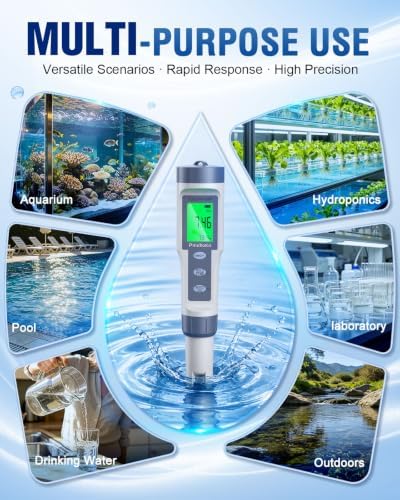PH Meter, 3-in-1 Ph, TDS & Temperature Tester Digital Water Meter with 3 Buffer Solution, ± 0.1 pH Accurate PH Meter Tester for Drinking Water, Aquariums, Hydroponics, Pool and More - Image 5