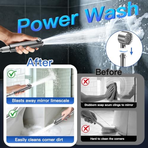 Filtered Shower Head with Handheld, High Pressure Showerhead with 2 Filters - Image 7