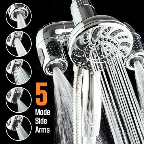 AquaDance High Pressure 156-mode Handheld Shower Head Combo with Hydro Arms - Image 5