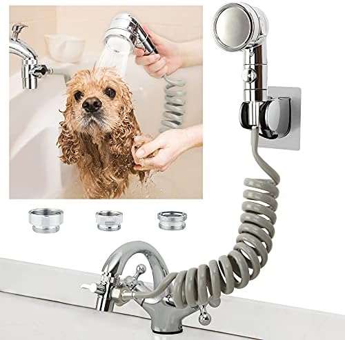 ZCONIEY Sink Faucet Sprayer Attachment Hair Pet Rinser Showerhead with Stop Water-saving Function by ZCONIEY